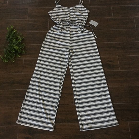 NEW NSR Edna stripe jumpsuit size M - Picture 3 of 11